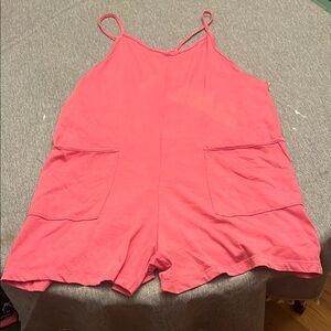Pink Sleeveless Romper